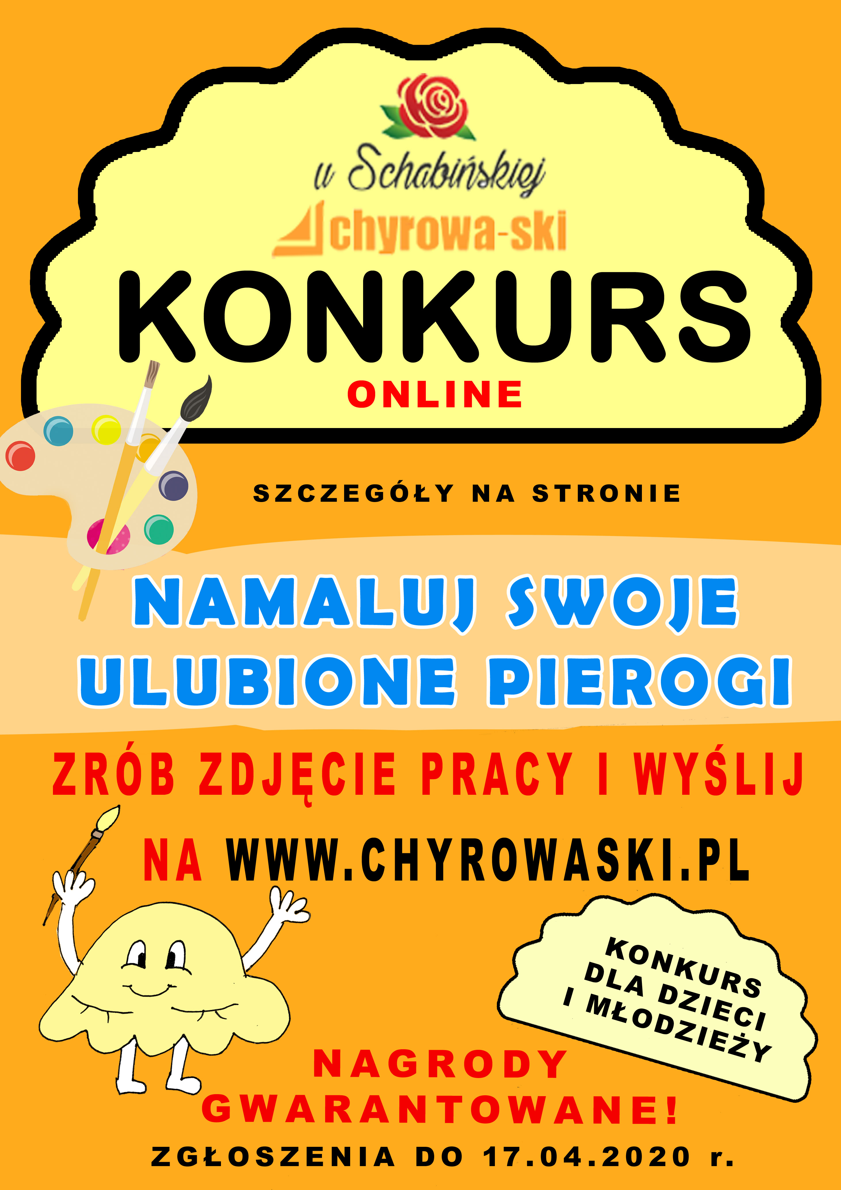 plakat konkurs namaluj swoje ulubione pierogi